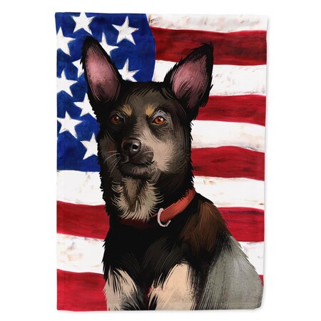 Carolines Treasures Australian Kelpie American Canvas House Flag - 28 x 0.01 x 40 in. CK6411CHF